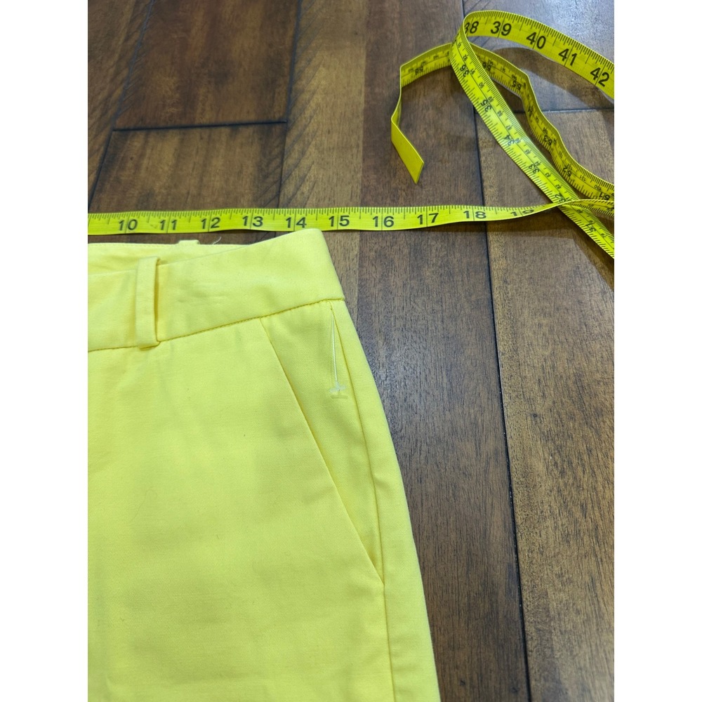 Talbots Chino Shorts Women 4P Yellow Good Petite Stretch Mid Rise Cotton Blend - Picture 4 of 9
